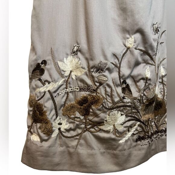 Anthropologie Floreat Embroidered Finch & Thistle Bow Shift Dress - Picture 6 of 11